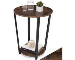 tectake® - Bijzettafel - Sidetable - industrial dark