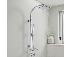tectake® Douchesysteem - Regendouche met Handdouche | Hoofddouche met Kogelgewricht | Regendouchekop met 100 Jets