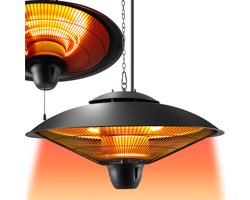 tectake® Hangende infraroodstraler - plafondverwarmer - infraroodstraler voor buiten en binnen - elektrische verwarming - plafondverwarmer voor terras