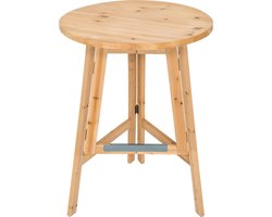 tectake® Houten Statafel | Opklapbare Bistrotafel | Stabiele Klaptafel, Ronde Houten Bartafel | Partytafel, Massief | Hoogte ca. 110 cm, Ø 79 cm