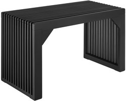 tectake® Houten Zitbank - 73 x 35 x 43 cm - Houten Bankje van Gelakt Bamboe - 2 Personen - Voor Hal, Badkamer, Keuken, Slaapkamer - Bank in Lamellen Look - Halbank - Hocker - Kruk - Draagkracht 350 kg - Wit