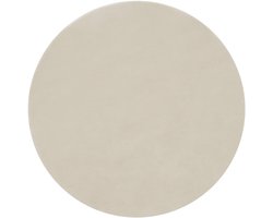 tectake® Kortpolig Vloerkleed - Rond - Ø120 cm - Beige - Tapijt voor Woonkamer, Slaapkamer, Eetkamer - Onderhoudsvriendelijk en Wasbaar - Antislip Ondertapijt - Allergievriendelijk - Diverse maten en kleuren