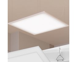 tectake® LED Paneel Lucerna - 45 x 45 - LED TL voor Systeemplafond - Plafondlamp - Wandlamp - Plafonniere - Ultradun - Warmwit 3000K - Energiebesparend