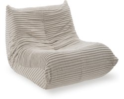 tectake® Loungestoel - Comfortabele Relaxfauteuil met Premium Schuimvulling - Vormvaste Lounge fauteuil met Antislip Onderzijde - Moderne Stoel voor Woonkamer, Slaapkamer en Leeshoek - Corduroy