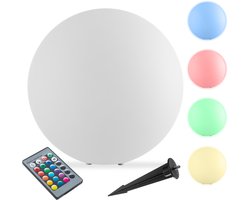 tectake® Tuinbol - Ø40 cm - Bolvorminge LED Buitenlamp met Afstandsbediening - 16 Kleuren en 5 Lichtmodi - Weerbestendige Tuinverlichting - Feestversiering - Tuindecoratie - Inclusief Lichtbron - Lichtbol - Lichtbollen voor Buiten - Bol Lamp
