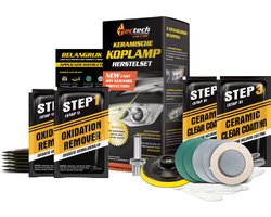 Tectech keramische doffe koplamp herstelset Koplampen Polijst Set - Complete Set Koplampen Reparatieset - Koplampen Opknappen - Koplampen Herstellen