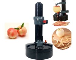 Tectie® Fruitschiller - Automatisch - Dunschiller - Elektrisch - Groentenschiller - ABS - Zwart
