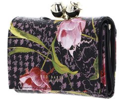 Ted Baker Leren portemonnee Tulna Floral Printed Leather Bobble Purse Black veelkleurig