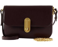 Ted Baker Leren schoudertas Kkaysa Polished Leather Crossbody Bag Wine wijnrood