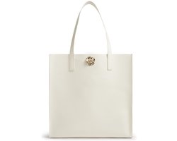 Ted Baker schoudertas Rosenni Rose Detail Crinkle Large Tote Bag Ivory crème