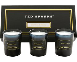 Ted Sparks - Gift Set - 3 geurkaarsen in prachtige geschenkverpakking - Bamboo & Peony