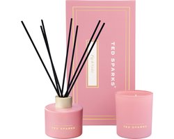Ted Sparks - Gift Set - Geurkaars & Geurstokjes Diffuser - Fig & Violet