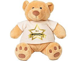 Teddy Beer Nr 1 Glaszetter ter wereld - werk - ster - knuffel