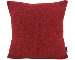 Teddy Bordeauxrood Kussenhoes | Polyester | 45 x 45 cm