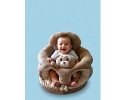 Teddy Cozy Seat Kinderfauteuil - Kinderstoel - Beige - Afneembare Hoes - Beengaatjes - Rugondersteuning