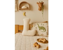 Teddy Letter Kussen | 40 x 35 x 10 cm | Kraamcadeau | Zacht & Stevig | L