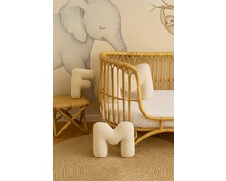 Teddy Letter Kussen | 40 x 35 x 10 cm | Kraamcadeau | Zacht & Stevig | M