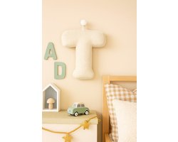 Teddy Letter Kussen | 40 x 35 x 10 cm | Kraamcadeau | Zacht & Stevig | T