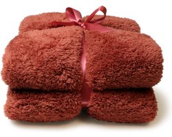 TEDDY plaid - 150x200 cm - Heerlijk zacht én warm - Redwood