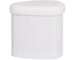 Teddy Poef + Opbergbox Linnet Wit