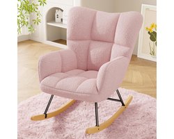 Teddy schommelstoel - Gestoffeerde stoel - Ontspannen lezen - Hoge rugleuning - 32" L x 28" B x 37" H