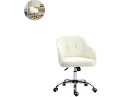 Teddy stoel - Fauteuil - Relaxzetel - Relaxstoel - Relaxfauteuil - Stoel - Met armleuning - Voor één Persoon - Cremewit