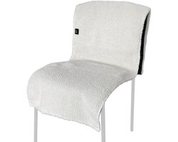 Teddy Stoelverwarmer Verwarmd – Powerbank 5000 mAh – Wit – USB-oplaadbaar – Draagbaar – Geschikt voor Thuis & Kantoor – Snelle Opwarming – Zacht Comfort – Drie Warmtestanden – Verwarming Rug en Zitvlak – Universeel voor Stoelen, Tuin en Camping