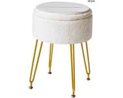 Teddy Velvet Voetsteun Kruk met Opbergruimte - Modern en Multifunctioneel