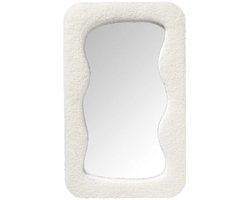 Teddy wave spiegel - wit - 60 x 37 cm