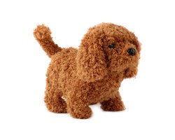 Teddyhond knuffel - Elektrisch interactieve-Beweegt, blaft en kwispelt - Educatief speelgoed voor kinderen - Grijs - 30 cm - 1 stuk​