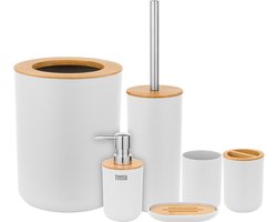 Teesa TSA0400-W - Set badkameraccesoires, wit