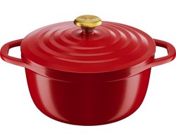 Tefal Air - Braadpan - Ø24 cm - Rood - Lichtgewicht - 4.7L - Inductie