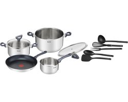 Tefal Daily Cook - Pannenset - 11-delig - Inductie - RVS - Geschikt voor alle warmtebronnen