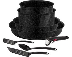 Tefal Ingenio Intens'Ceram - Pannenset - 8-delig - PFAS-vrij - Keramisch - Inductie - Stapelbaar - Afneembare Handgreep