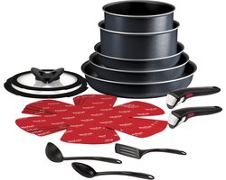 Tefal Ingenio So Light - Pannenset - 16-delig - Inductie - Stapelbaar - Afneembare Handgrepen - Ruimtebesparend