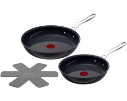 Tefal Jamie Oliver C471S2 by Enjoy 3-delige pannenset 24/28cm + panbeschermer
