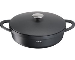 Tefal Trattoria - Hapjespan - Ø28 cm - Inclusief Deksel - Gietijzer - Geschikt voor Inductie
