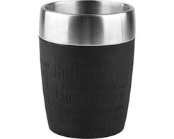 Tefal Travel Cup Thermofles - 200ml - RVS - Zwart - Dubbelwandig - Voor Warme en Koude Dranken