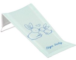 TEGA - Babybadset - Stoffen badstoel konijnen groen one size textiel - Badmatras - Ligstoel - Babyverzorging - Badaccessoires