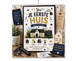 Tegel Met Opdruk | Je Eerste Huis | Cadeau | Inclusief Geschenkdoos | Standaard | Ophangsysteem