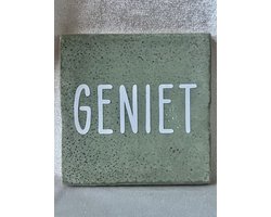 Tegeltje | GENIET - Spreuktegel - Tegel met spreuk - Nieuwe woning - Huis - Housewarming - Verjaardag - Pensioen - Zomaar - Cadeau - Kado - Geschenk - Gift