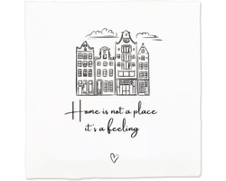 Tegeltje met de tekst Home is not a place - decoratietegel - cadeau - woonaccessoires - 13x13cm