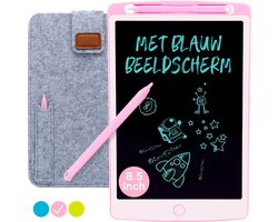 Tekenbord Kinderen "Roze" 8.5 inch - Kinderspeelgoed 4 jaar - 5 jaar - 6 jaar - Cadeautjes - Kado - Sinterklaas Cadeautjes - Kerst - Schrijftablet - Tekenen - Interactief Speelgoed - Open Ended Speelgoed Meisjes - Educatief Speelgoed voor in de Auto