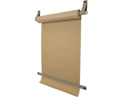 Tekenrol - aan leren lussen | TAUPE (Papierrol: bruin) NU MET: verstevigde afscheurstrook! (wandborden - tekstborden - tekenbord)