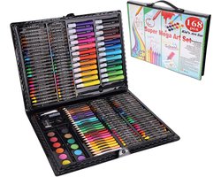 Tekenset - Tekendoos - Art set - Tekenen - Schilderen - Knutselen - Kinderen - Jongens - Meisjes - In koffer - Kunststof - Multicolor - 168-delig