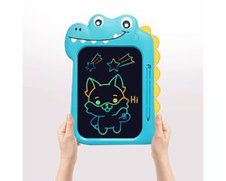 Tekentablet Dino - Uitwisbaar tekenbord voor kinderen - Leren tekenen - Blauw schrijfbord- LCD Wisbord - Educatief speelgoed - Jongen - Dinosaurus - Kinderspeelgoed - 3 jaar / 4 jaar / 5 jaar / 6 jaar / 7 jaar / 8 jaar
