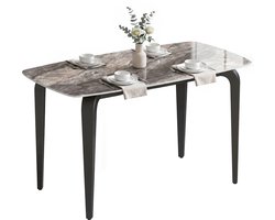 TEKROA® Tafels - Eettafels - Tafel voor 4 personen - 130x70 cm - modern met blad van gesinterd steen
