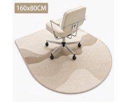TEKROA® Vloerbeschermer - 160x80CM - Stoelmat -Bureaustoelmat- Vloermat - Antislip - Geluiddempend – Stoelmat Bureau – Vloermat voor harde vloeren, Kantoor & woonkamer