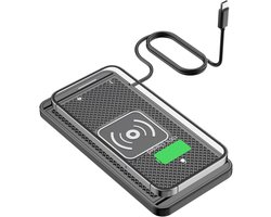 telefoon oplaadstations inductief laadstation voor mobiele telefoons draadloze oplader voor auto 15 W snellader antislip houder