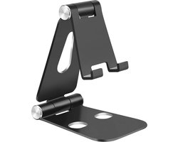 Telefoonhouder Bureau Telefoonstandaard Aluminium Telefoon Standaard - Telefoon Tablet Houder Telefoonstandaard Bureau - Zwart